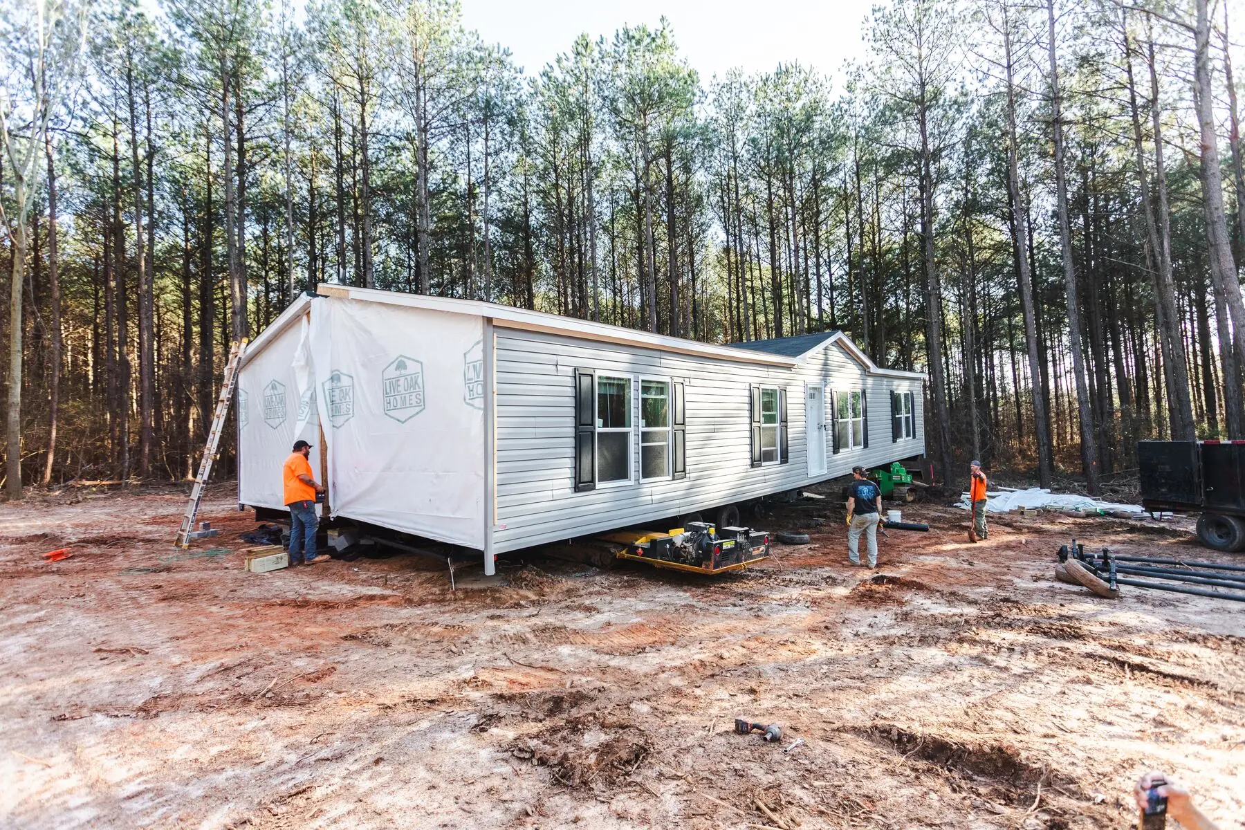 Double wide home placement complete.